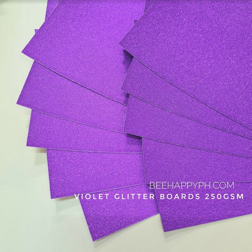250gsm Glitter Board/Cardstocks Assorted Colors 10 sheets
