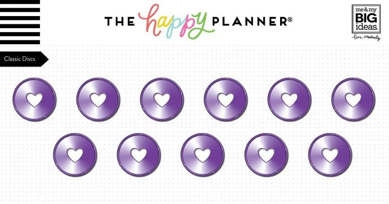 Me and My Big Ideas Happy Planner Violet Medium Metal Discs 1.25"