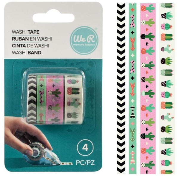 We R Memory Keepers Succulents Washi Tape Rolls 4/Pkg
