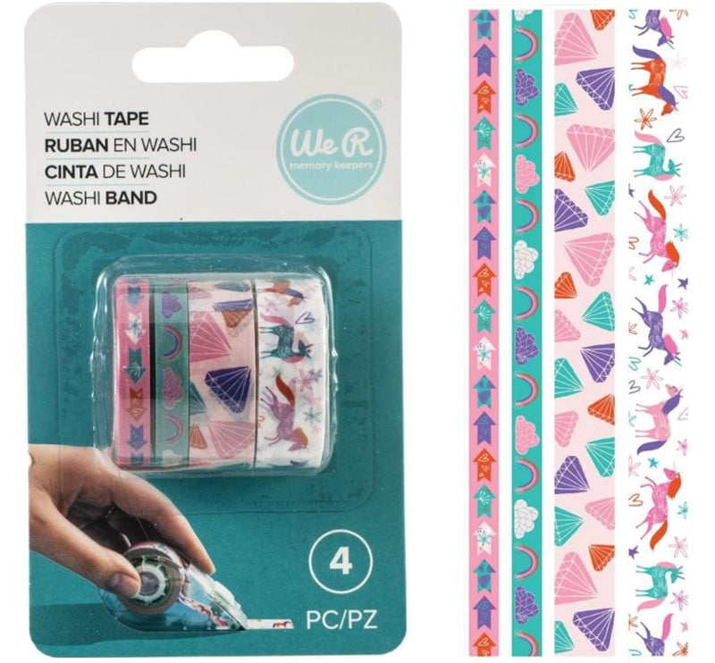 We R Memory Keepers Unicorn Washi Tape Rolls 4/Pkg