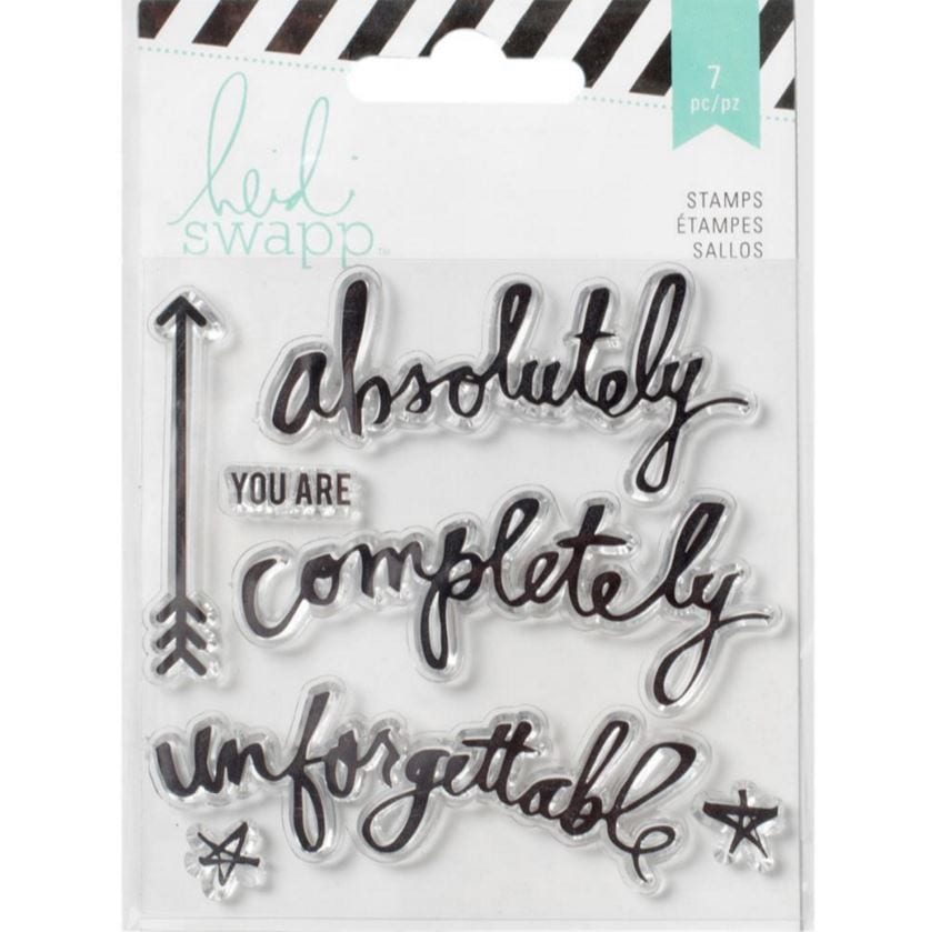 Heidi Swapp Memorydex Words Wanderlust Acrylic Stamps