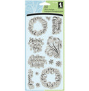 Inkadinkado Warm Holiday Wishes Clear Stamps