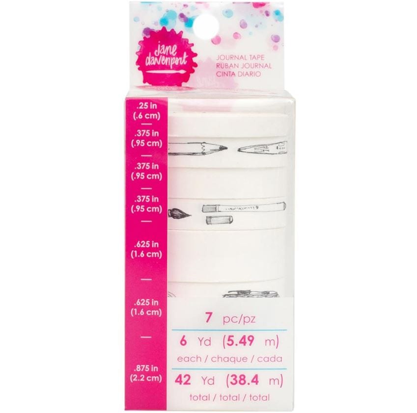 Jane Davenport Journal Mixed Media Washi Tape Set - 7 rolls