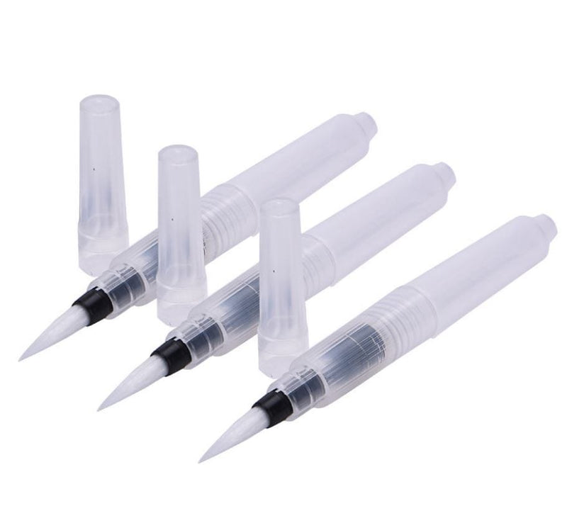 Water Brush Pens Set of 3 - 120mm Round