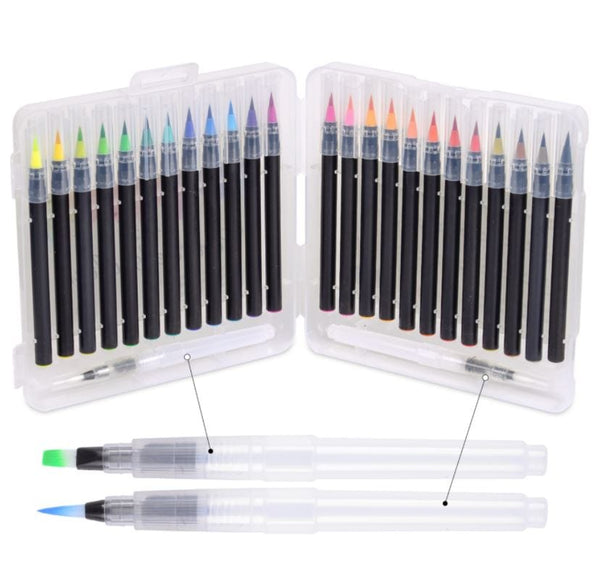 Bee Happy Watercolor Brush Pen Set 24pcs
