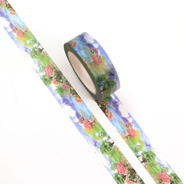 Watercolor Dreamy Lake Phoenix Washi Tape 15mm x 10m