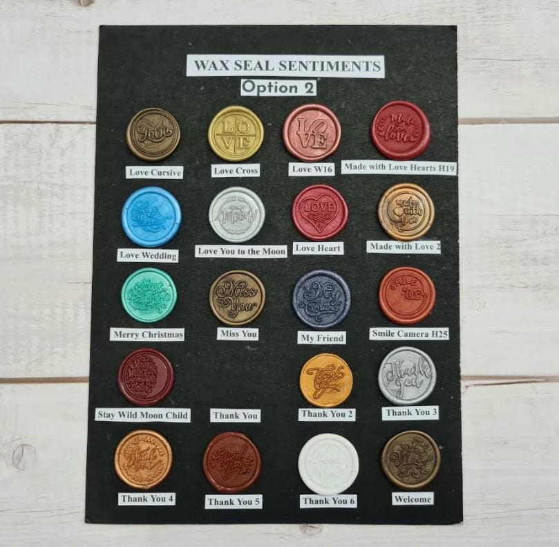 (Options Set 2) Wax Seals Sentiments