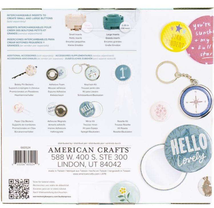 We R Memory Keepers Button Press Kit / (Medium Insert)