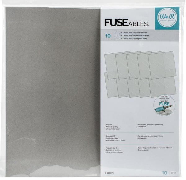 We R FUSEables Fuse Clear Sheets 12"X12" 10/Pkg
