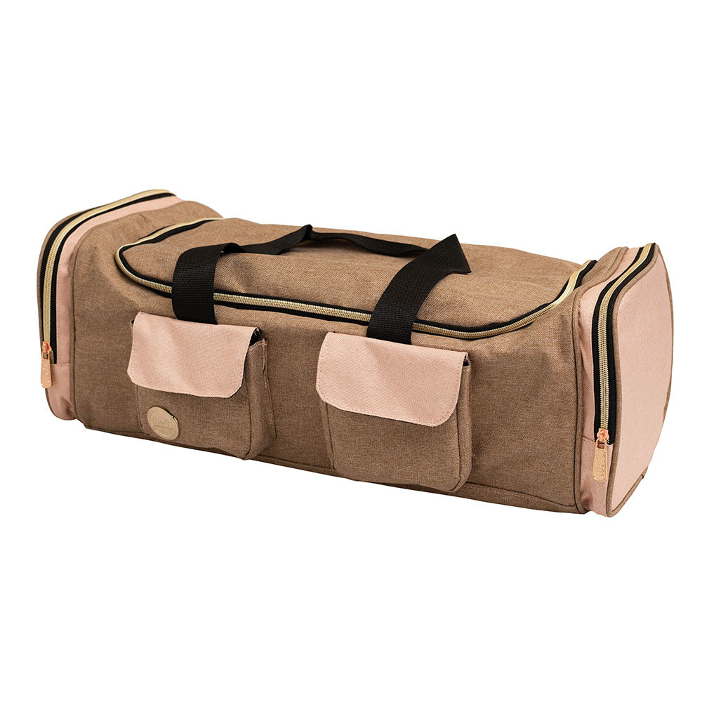 We R Memory Keepers Machine Tote Taupe and Pink Crafter's Bag