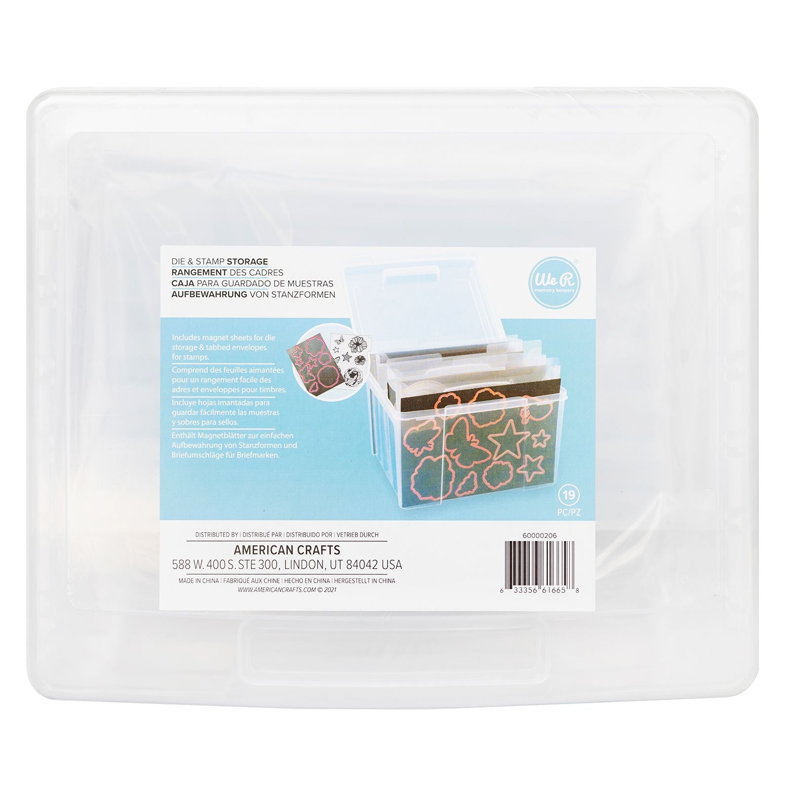We R Memory Keepers Die & Stamp Storage with Magnet Sheets, Envelopes and Bin (13pcs)