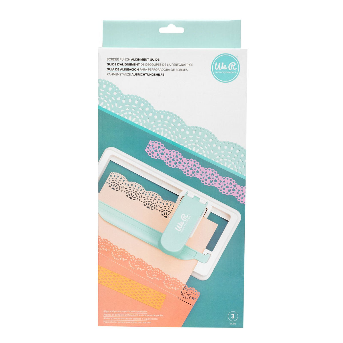 We R Memory Keepers Border Punch Alignment Guide w/ Mosaic Border Cartridge