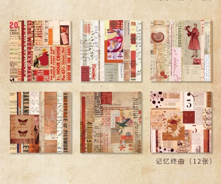 Candy Poetry Yesterday Once More Uncut Sticker Sheets - 12 Sheets