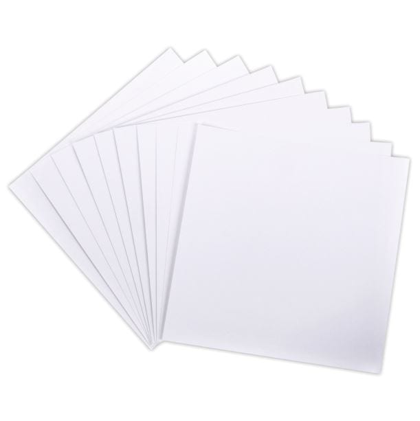 Core'dinations 80lb White Canvas Cardstock Value Pack12"X12" 20/Pkg