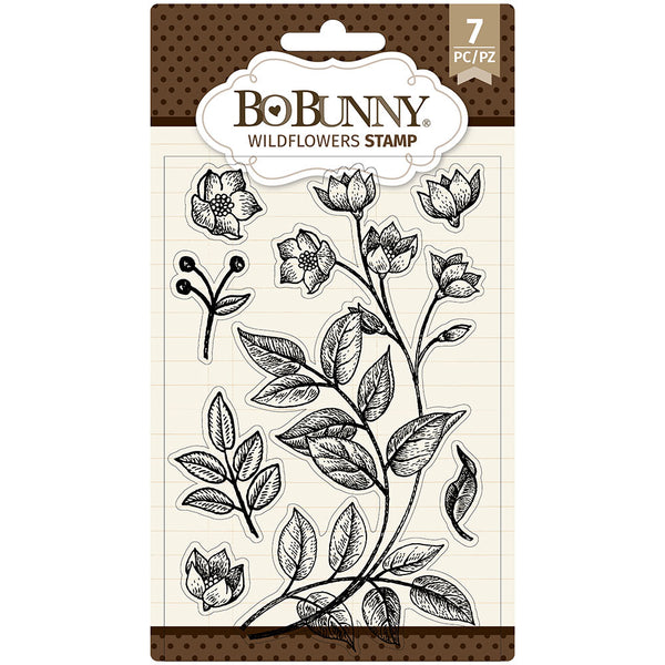 BoBunny Wildflowers Clear Stamp Set 4" x 6"