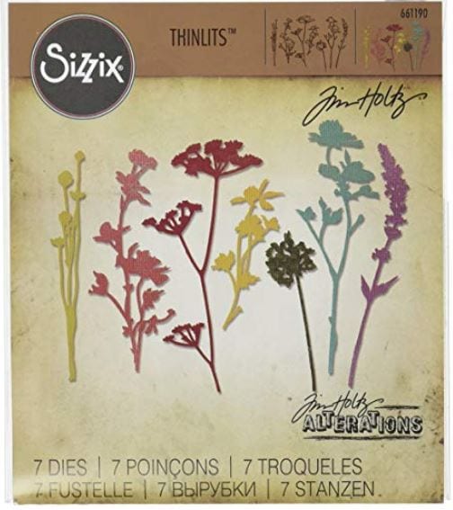 Sizzix Wildflowers Tim Holtz Alterations Thinlits Die Set