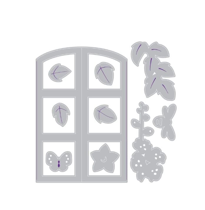 Sizzix Window Box Impresslits Embossing Folder