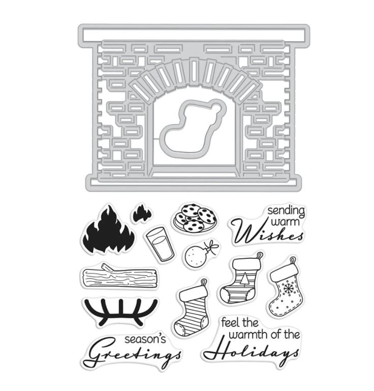 Hero Arts Winter Hearth Hero Stamp and Cut DC221