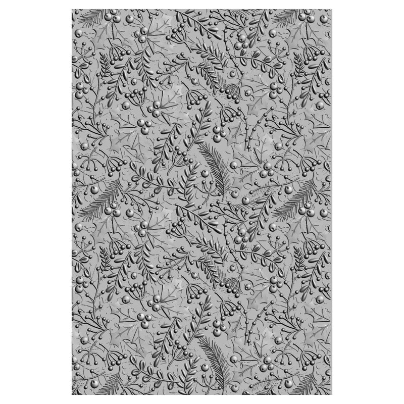 Sizzix Winter Foliage 3-D Textured Impressions Embossing Folder by Kath Breen