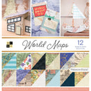 DCWV World Maps Premium Printed Cardstock - 36 Sheets