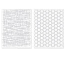 We R Memory Keepers Woven Honeycomb 2pcs Embossing Folders