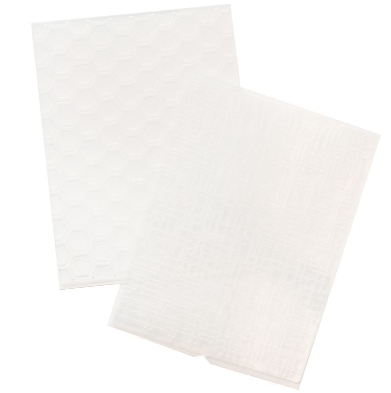 We R Memory Keepers Woven Honeycomb 2pcs Embossing Folders