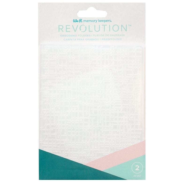 We R Memory Keepers Woven Honeycomb 2pcs Embossing Folders