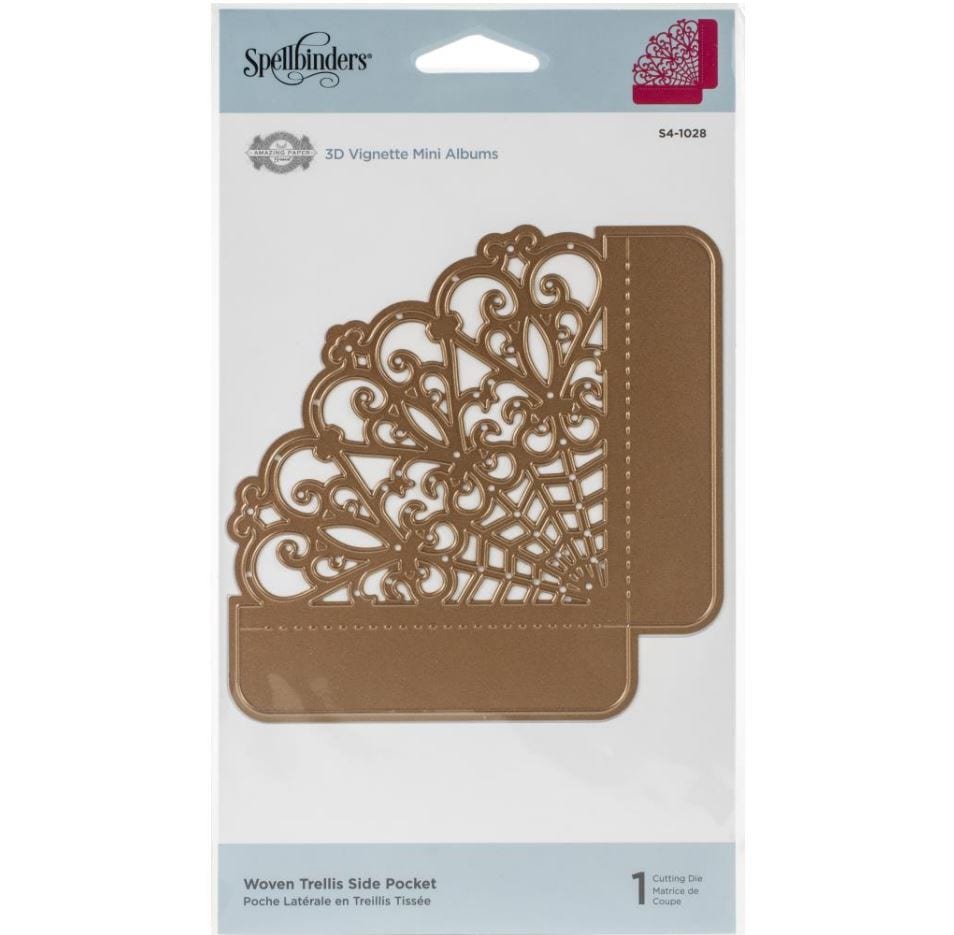 Spellbinders Woven Trellis Side Pocket Shapeabilities Dies by Becca Feeken