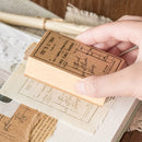 Yanji Perfect Time Ticket Series Vintage Wood Mounted Stamps