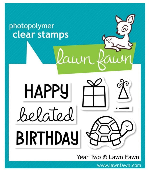 Lawn Fawn Year 2 Birthday Clear Stamps 2"x 3"
