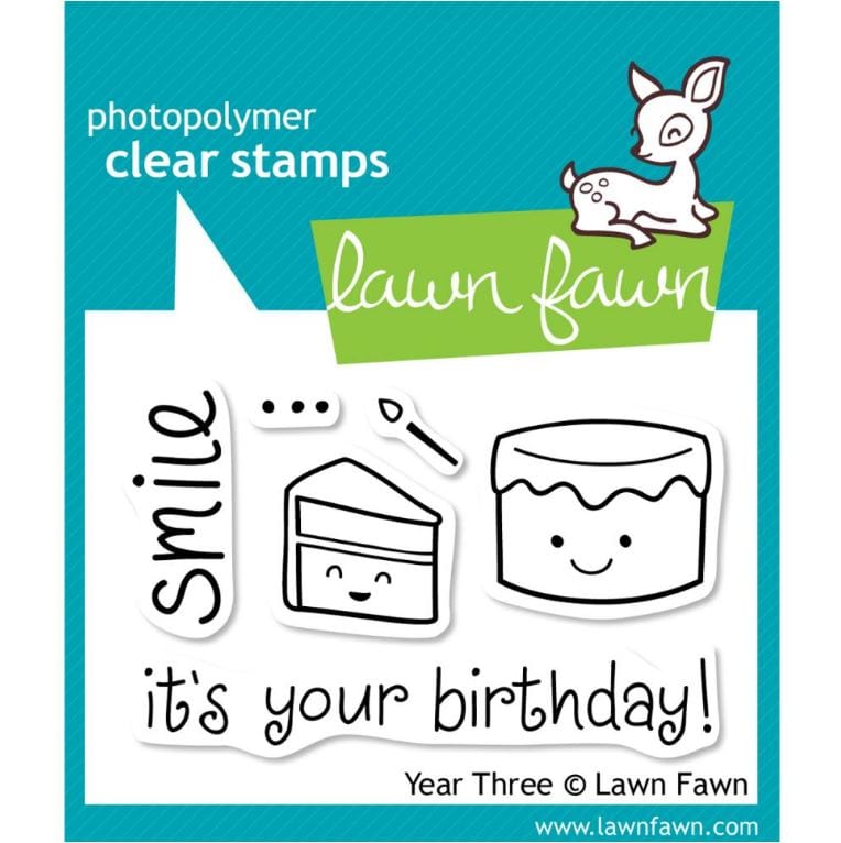 Lawn Fawn Year Three Clear Stamps 2"x 3"