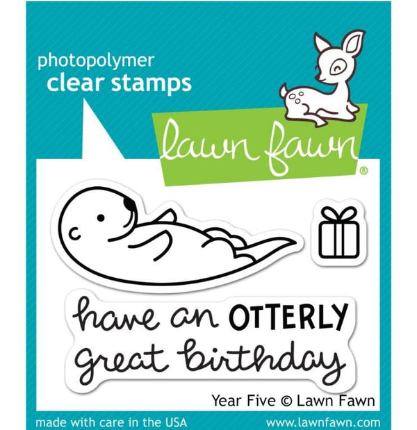 Lawn Fawn Year Five Love Clear Stamps 2"x 3"