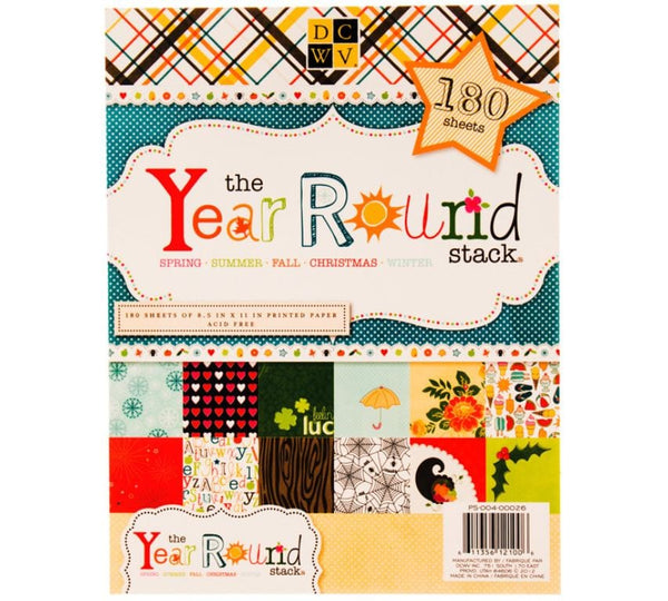 Year Round Stack Paper Pad 8.5" x 11" (60 sheets and 180 sheets available)