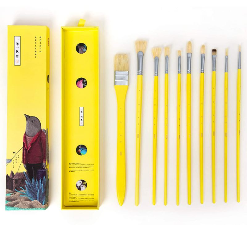 MIYA HIMI Artist Paint Brushes 10-Piece Set