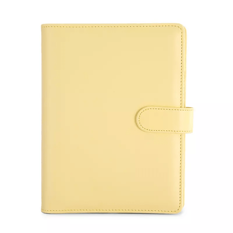 A6 Macaron Candy Color PU Leather Ring Binder Cover