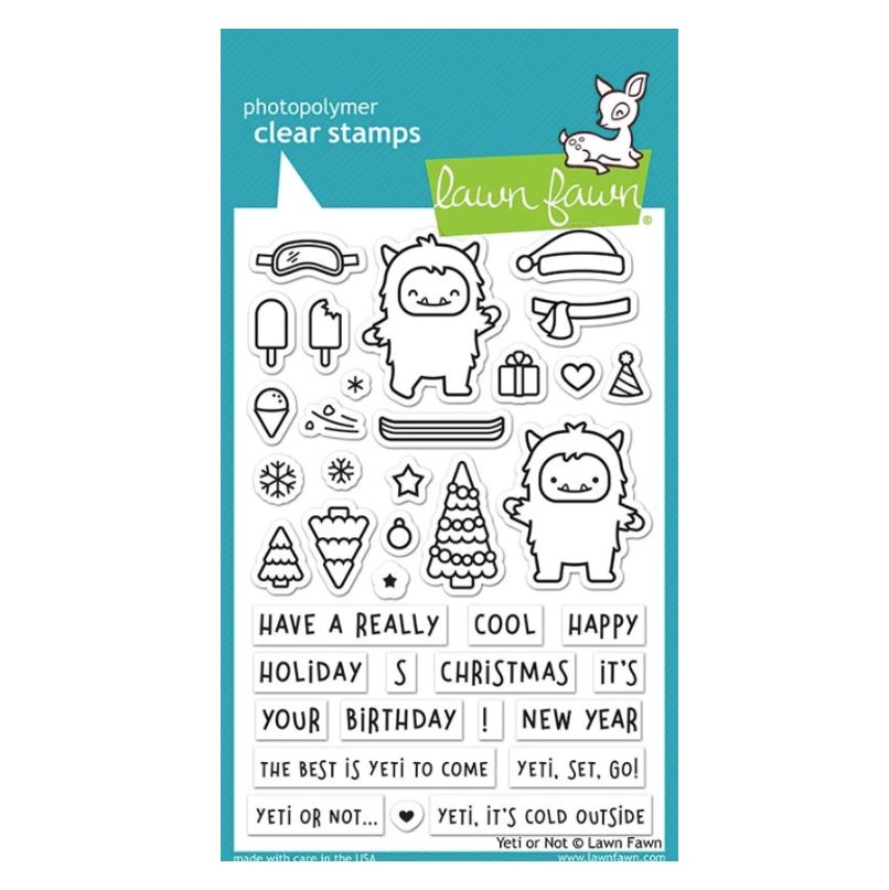 Lawn Fawn Yeti or Not Clear Stamps 4