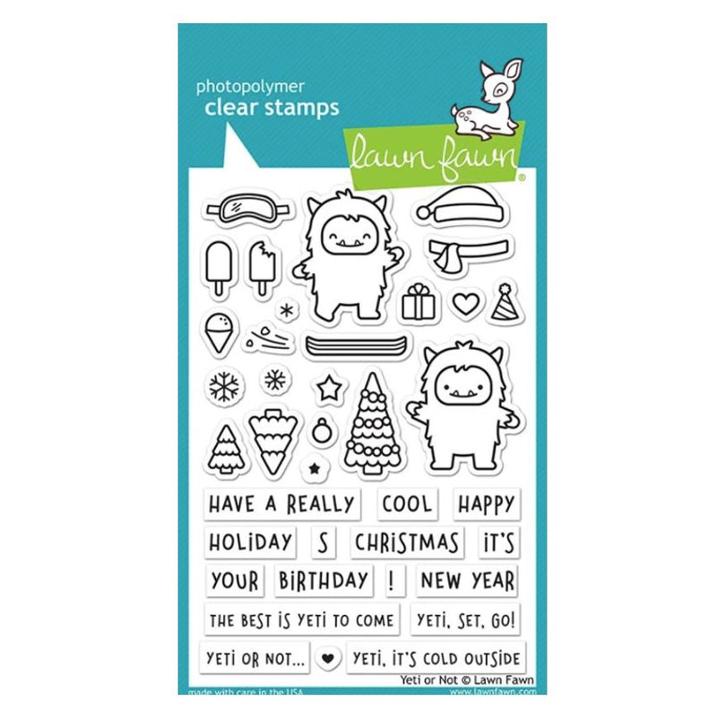 Lawn Fawn Yeti or Not Clear Stamps 4" x 6"