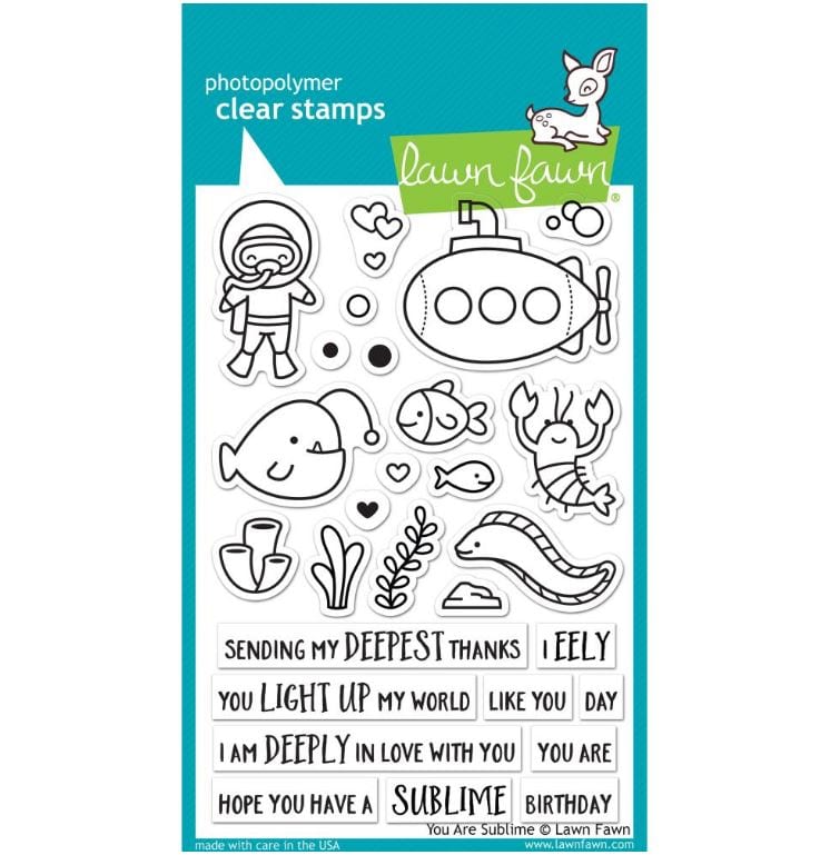 Lawn Fawn You Are Sublime Clear Stamps 4