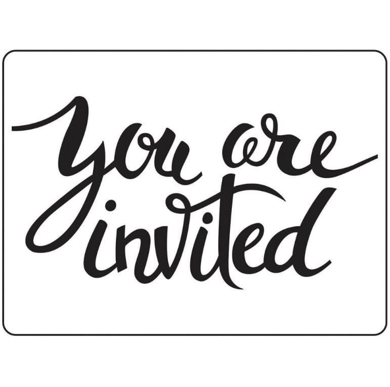 Darice You Are Invited Embossing Folder