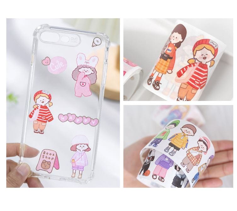 Yuxian Cute Little Kids Fitting Room Series Washi Tapes (5cm x 3m)