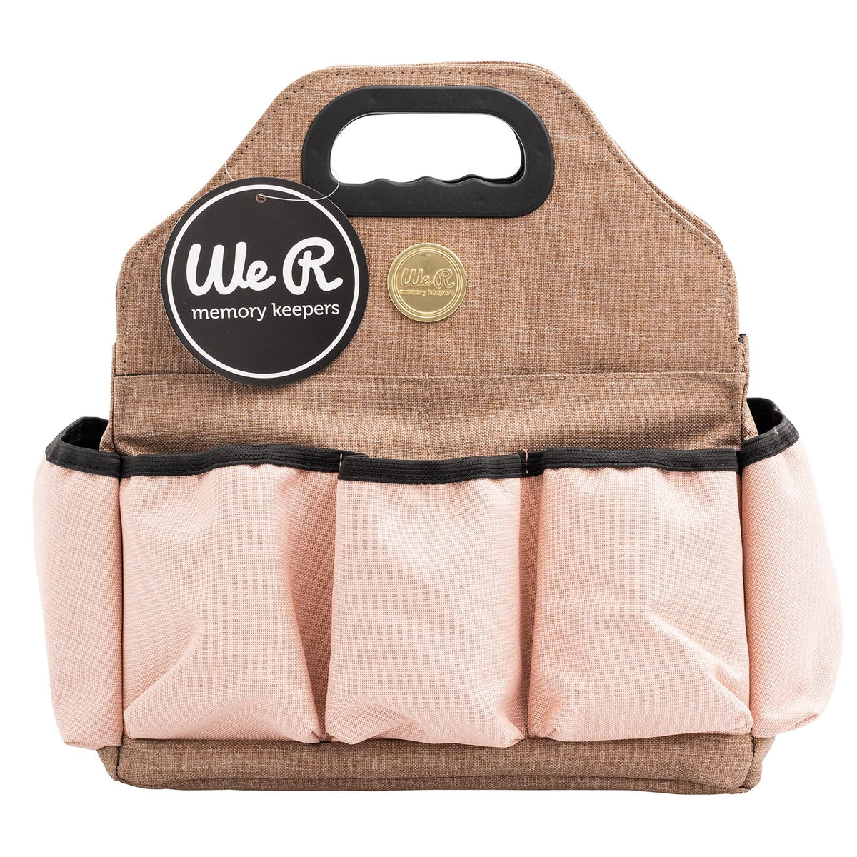 We R Memory Keepers Crafter's Tote Bag Taupe and Pink