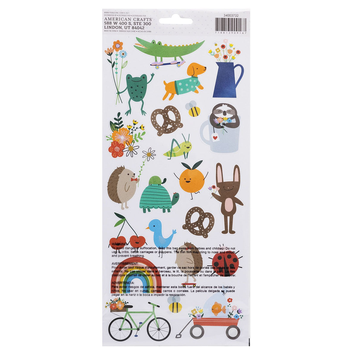 Pebbles Kid at Heart Iridescent Foil Sticker Sheet