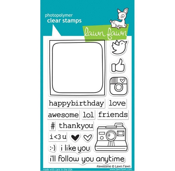 Lawn Fawn #awesome Clear Stamps 4"X6"