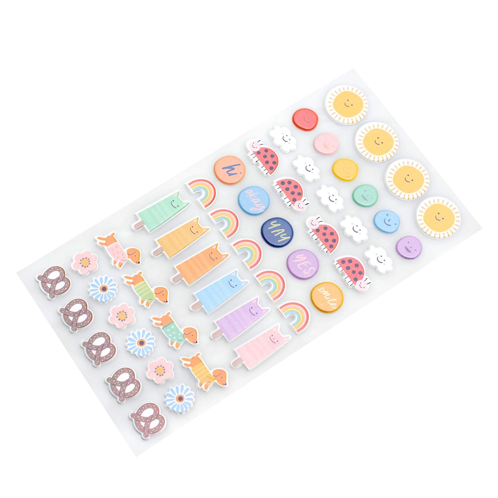 Pebbles Kid at Heart Puffy Sticker with Iridescent Foil