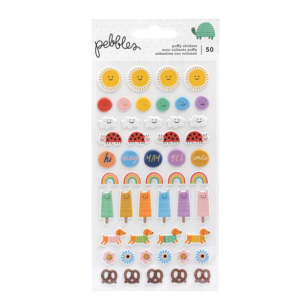 Pebbles Kid at Heart Puffy Sticker with Iridescent Foil