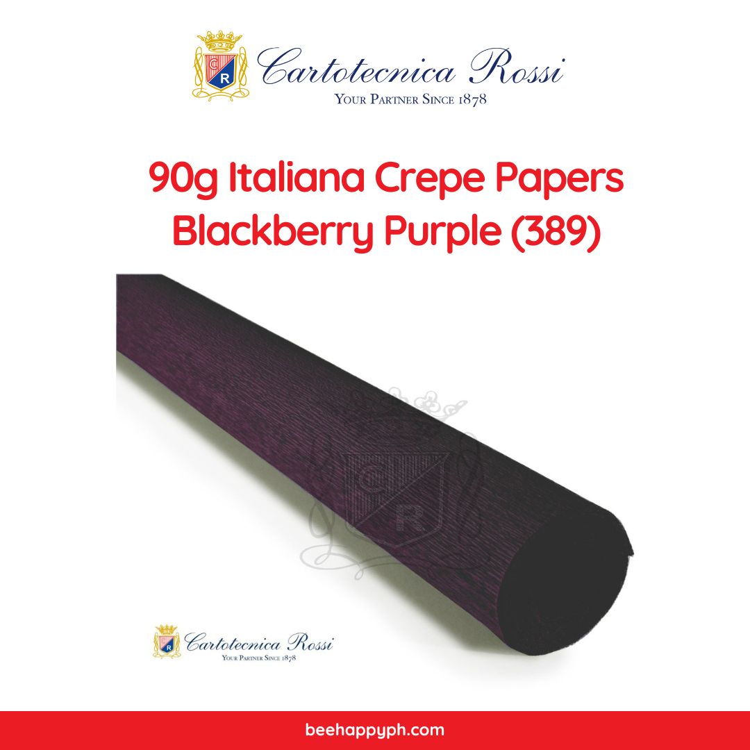 Cartotecnica Rossi Crepe Papers 90g (Pink, Purple & Red Shades) Full Roll Premium Italian Crepe Papers