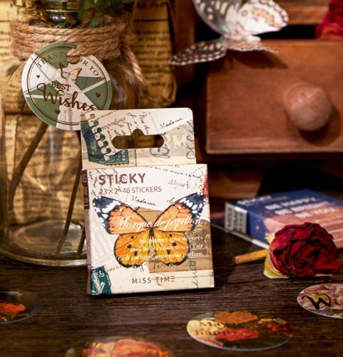 Yuxian Marque de Papillon Miss Time Sticker Flakes (46pcs)