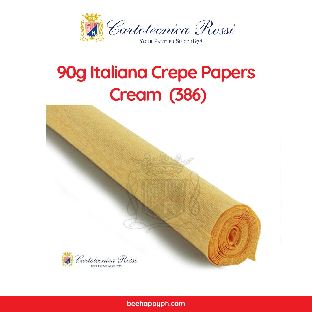 Cartotecnica Rossi Crepe Papers 90g (Brown, Orange & Yellow Shades) Full Roll Premium Italian Crepe Papers