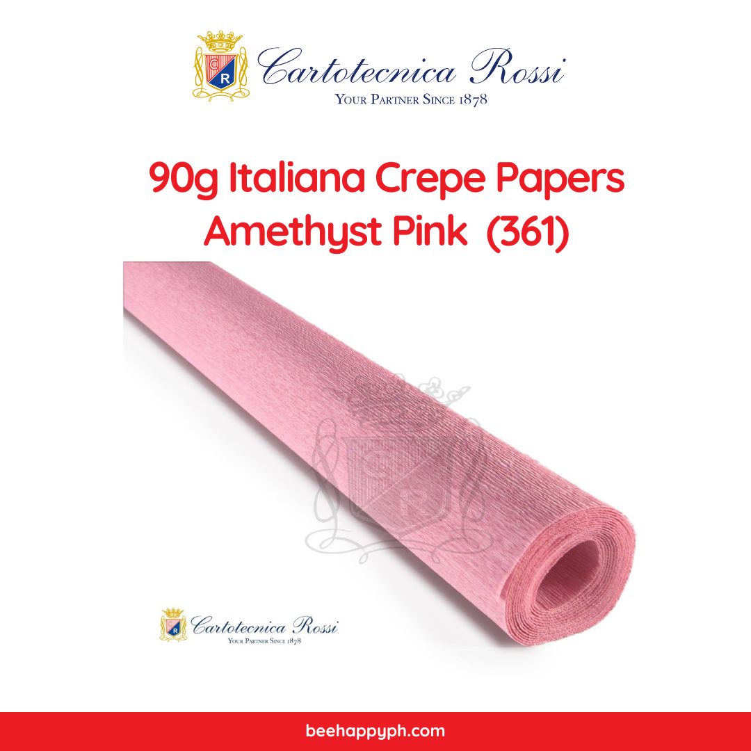 Cartotecnica Rossi Crepe Papers 90g (Pink, Purple & Red Shades) Full Roll Premium Italian Crepe Papers