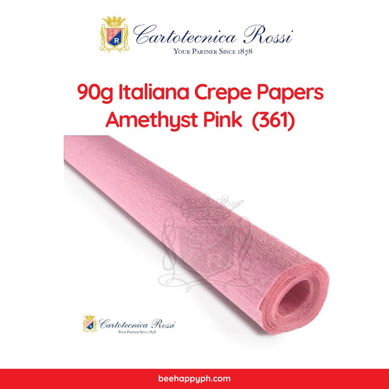 Italian Crepe Paper Rolls 601 Carnacino Pink Set Of 5 Cartotecnica